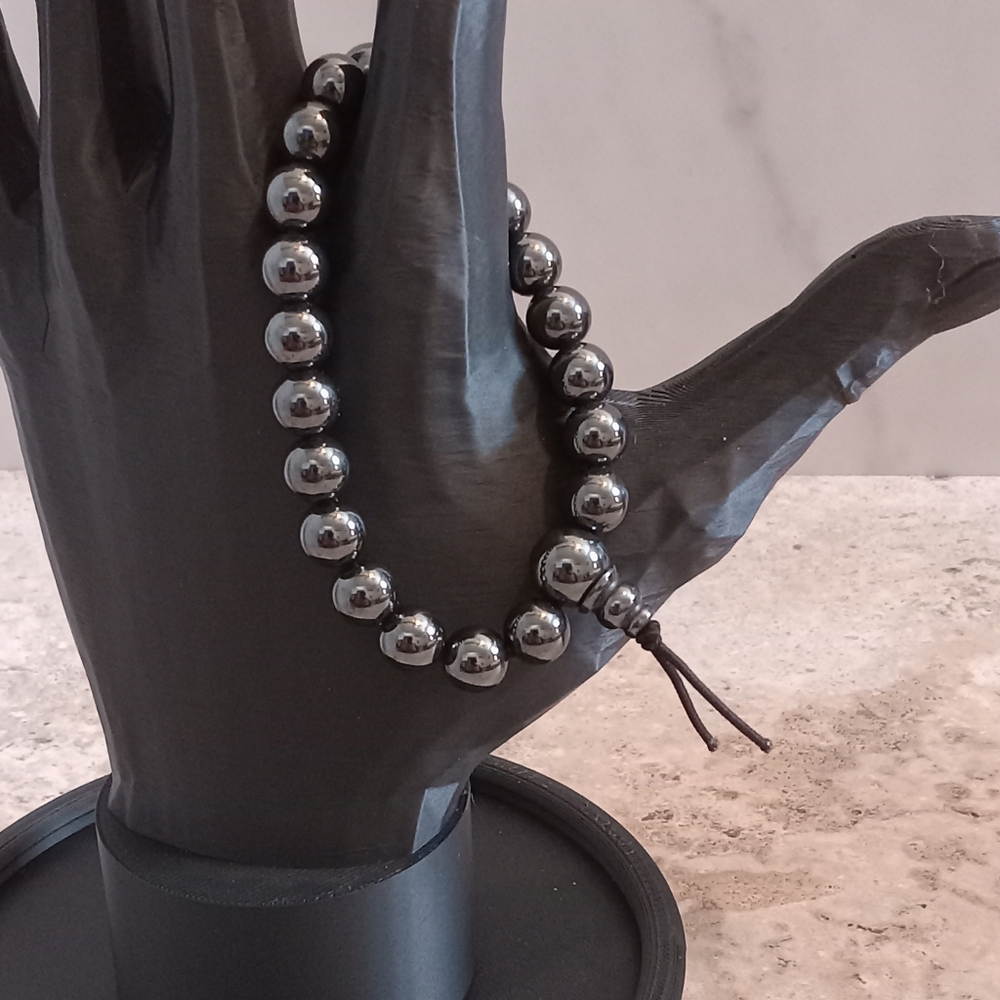 Black Hematite Beaded Bracelet